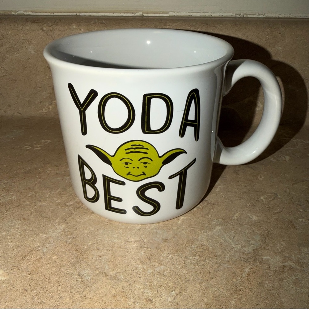 Star Wars YODA BEST 18oz Ceramic Coffee Mug Cup Excellent Condition Lucas Film